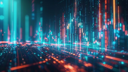 Futuristic stock market or trading graph suitable for financial investments economic trends and business ideas Abstract finance background