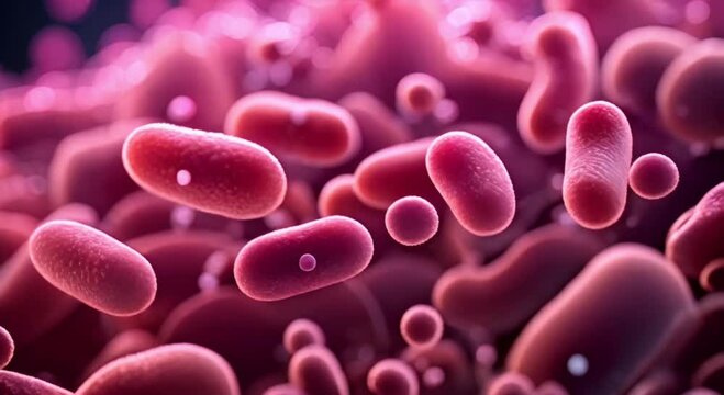 bacteria under a microscope