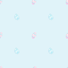 Seamless pattern with watercolor Easter eggs