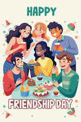 Happy Friendship Day Unique Poster Designs. Colorful, Creative Friendship Day Posters, Cards, and Banners. Perfect for Sharing Love, Joy, and Heartwarming Messages