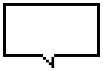 8bit retro game pixel art speech bubble balloon icon sticker memo keyword planner text box banner, flat png transparent element design