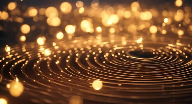 Ripples of light flickering like particles visualizing principles of quantum mechanics 4k animation