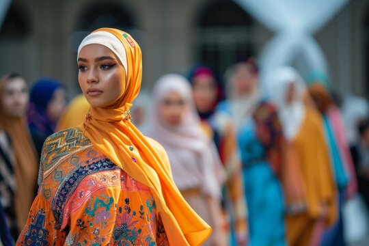 Muslim women s modest fashion show