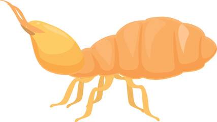 Obraz premium Big orange termite is walking on six legs and has a big head