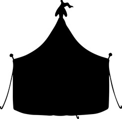 circus tent illustration isolated on transparent background. 