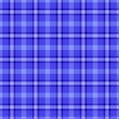 Cotton pattern textile texture, full vector plaid background. Elegance check fabric tartan seamless in indigo and blue colors.