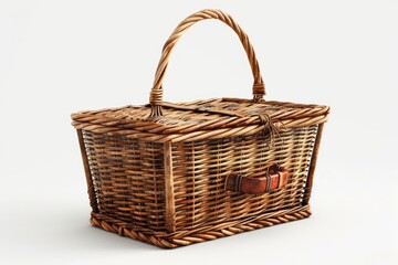 Wicker Basket with Handle
