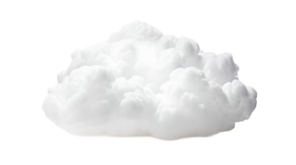 white fluffy cloud on transparent background 