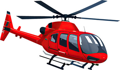 Flying Helicopter transparent background