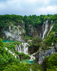 Naklejka premium waterfall in the mountains in Croatia