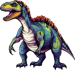 Naklejka premium dinosaur vector illustration isolated on transparent background. 