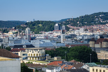 Fototapeta premium Picturesque Stuttgart city panorama. Stuttgart, Germany. 