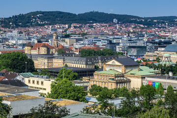 Obraz premium Picturesque Stuttgart city panorama. Stuttgart, Germany. 