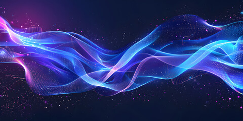 Abstract blue background with waves