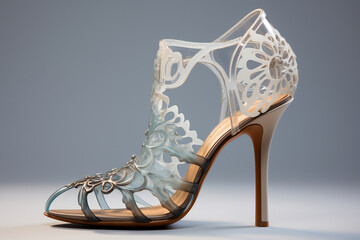 Obraz premium Stylish high heeled shoes with tall heels