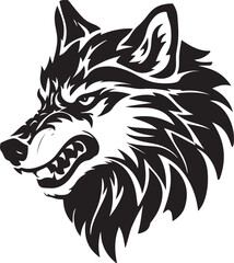 Wolf head vector design