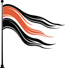 flag illustration isolated on transparent background. 
