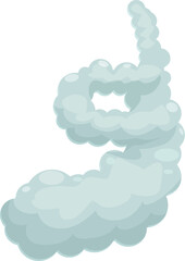 Cartoon illustration of a large intestine forming the number nine, raising awareness about digestive system health and conditions