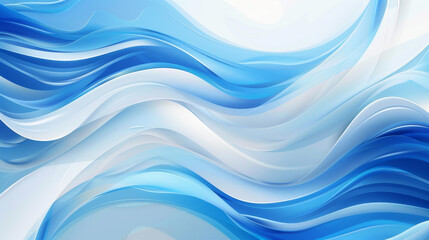 Abstract blue and white background with wavy elements for design template. Vector illustration