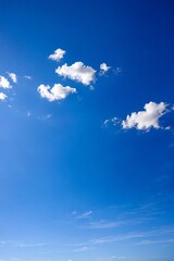Beautiful blue sky and clouds natural background.