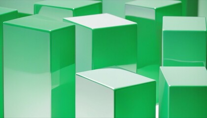 Modern Geometric Blue Cubes Texture Design