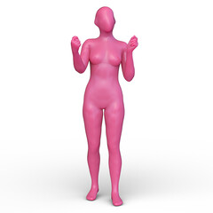 ポーズをとる女性　3DCGレンダリング