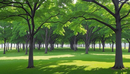 Fototapeta premium Illustrative Nature Scene: Forest Retreat