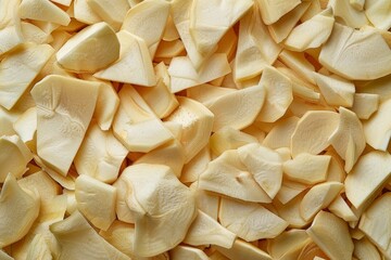 Background of cassava chips top view