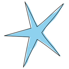 Hand drawn rustic star