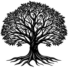 Obraz premium tree silhouette vector
