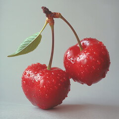 Cherry , white background