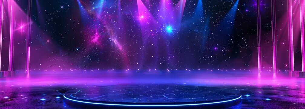 Empty music concert stage