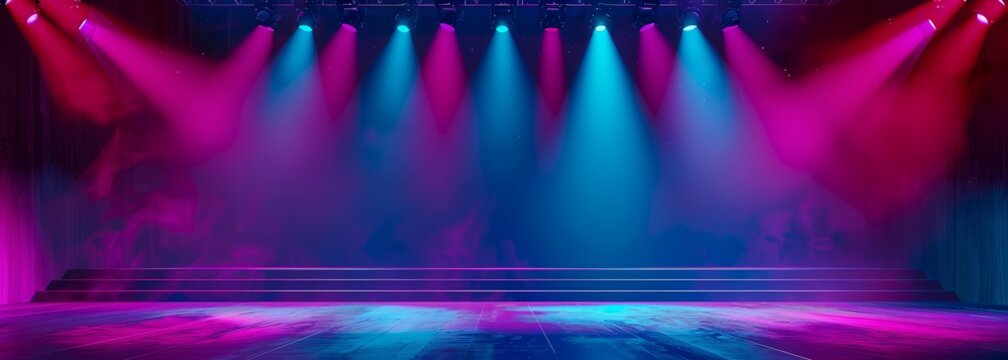 Empty music concert stage