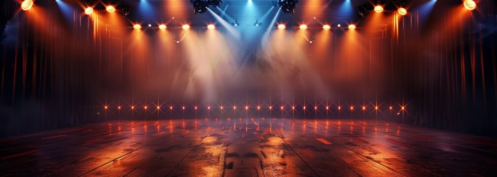 Empty music concert stage