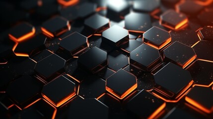 Fototapeta premium Modern digital abstract 3D background. Can be used in the description of network abilities, technological processes, digital storages, science, education, etc.