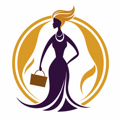 Obraz premium Fashion and beauty woman logo design silhouette vector illustration