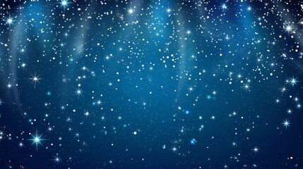 Obraz premium Silver Stars on Dark Blue background