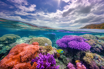 The beauty of marine life and coral reefs is a stunning display of underwater natural art.