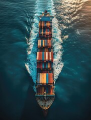 Container Ship at Sea