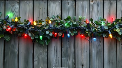 Obraz premium Christmas Lights and Garland