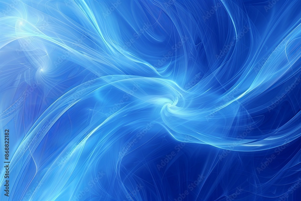 Poster an abstract background with flowing blue lines and swirls creating a sense of movement and energy. g