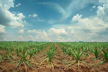 Yucca farm under the sky symbolizing cassava farming