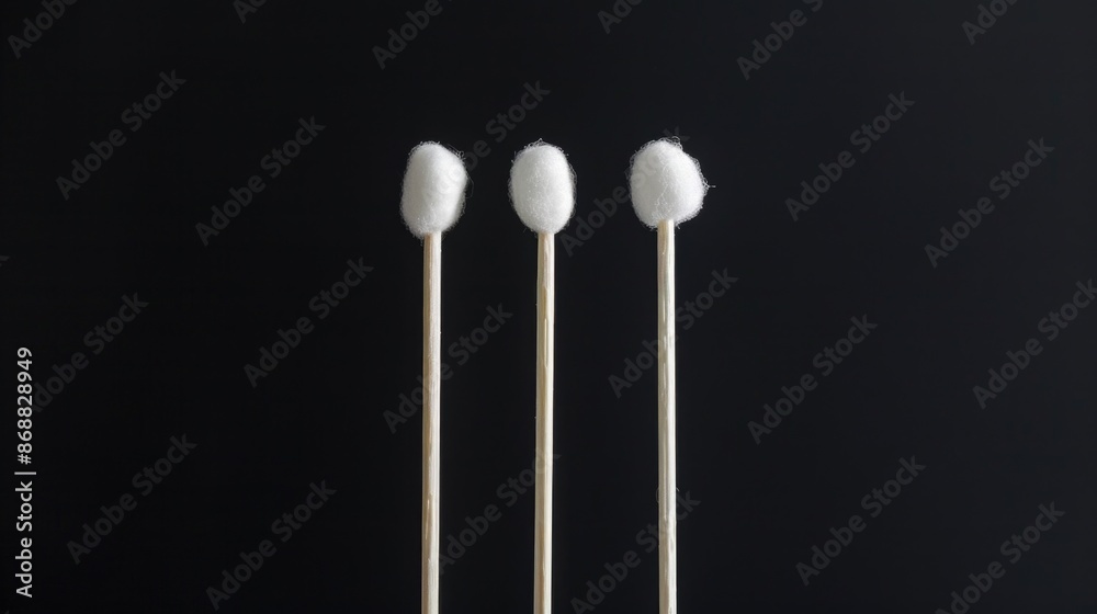 Poster a pair of toothbrushes placed on a flat surface, ready for use
