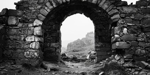 A simple yet striking image of a stone arch, perfect for use in architectural or design contexts