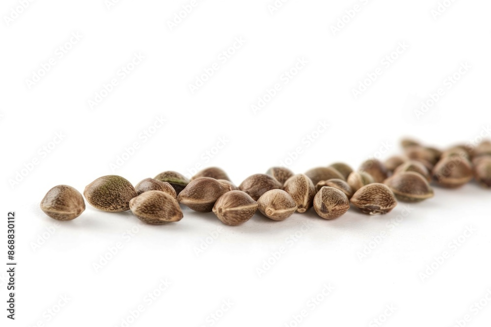 Poster A collection of various nuts on a clean white background