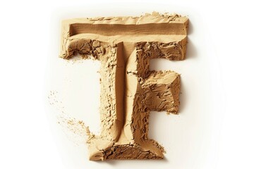 A creative handmade letter t made from clay