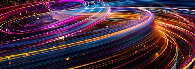 Colorful light trails motion fast effect wallpaper background