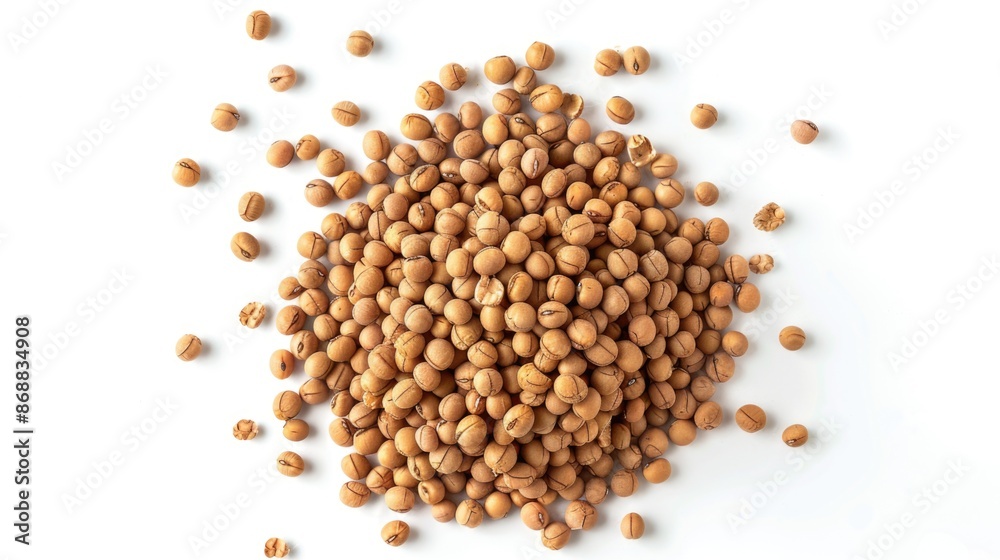 Poster a pile of various nuts on a white surface