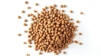 A pile of various nuts on a white surface