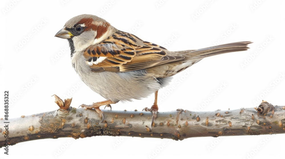 Poster a bird sitting on a branch of a tree